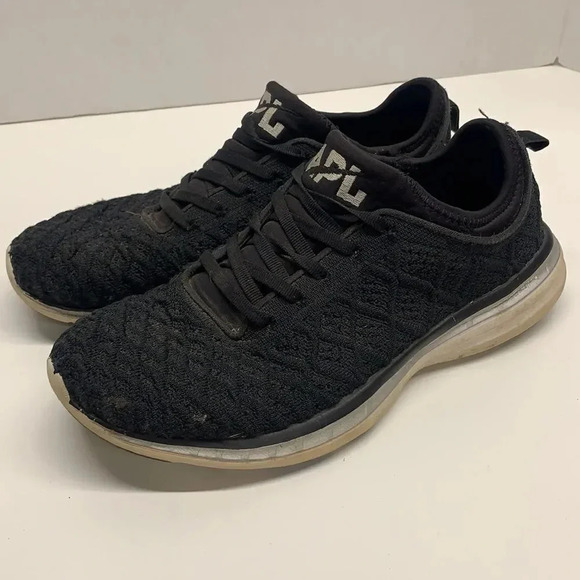 APL Sneakers Techloom Phantom Lace Up Running Athletic Shoes Black Size 8.5 - Picture 1 of 10